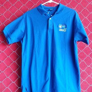 New York Giants Vintage Starter Blue Polo Shirt Mens Size XL
